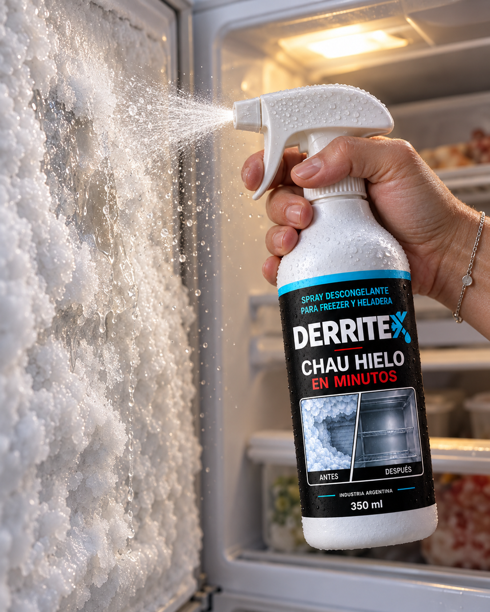 DERRITEX · Spray Descongelante para Freezer y Heladera 350 ml